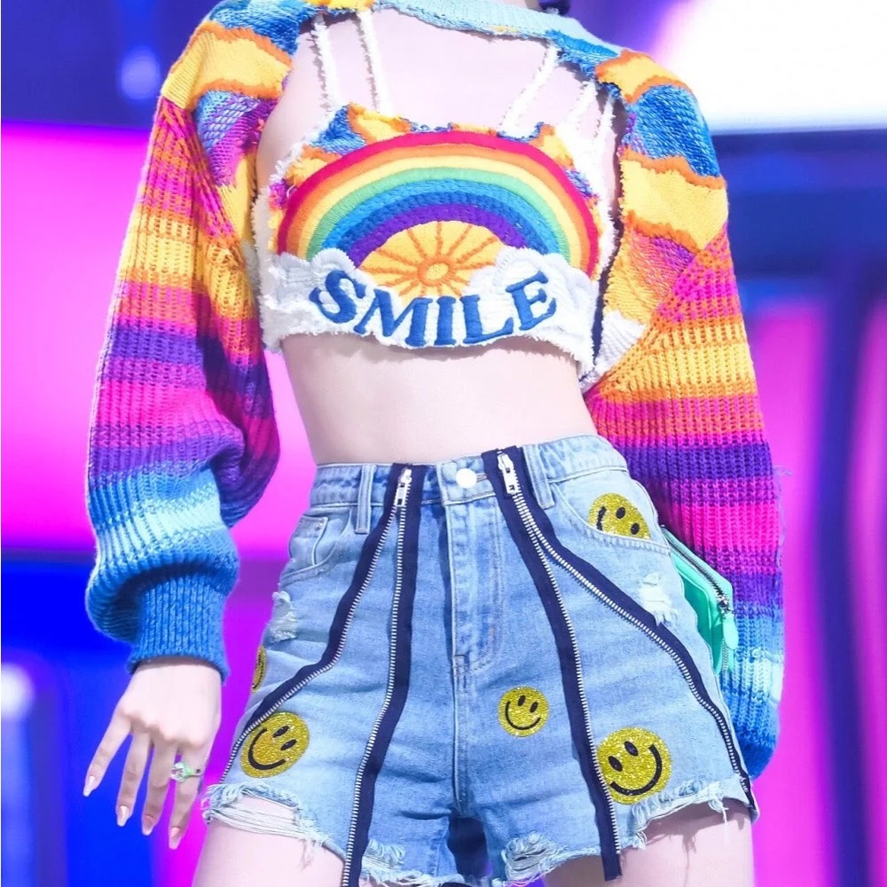 Itzy Ryujin Loco Inspired shorts jeans